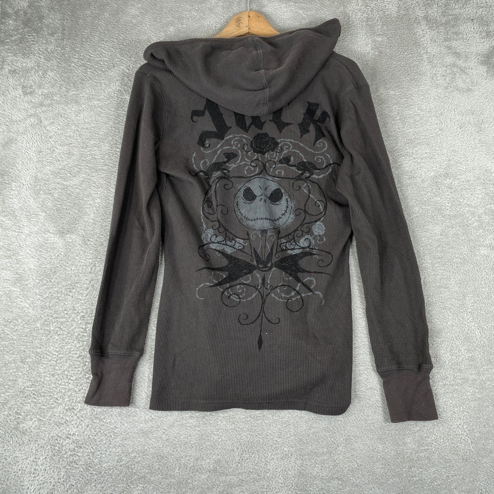 Disney Jack Skellington Hoodie Womens Small Brown Nightmare Before Christmas Y2K